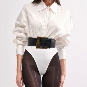 AKIRA Black Belt with Gold Buckle